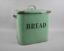 A Vintage Green Enamel Bread Bin
