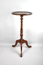 A Mid 20th Century Mahogany Wine Table with Circular Top and Tripod Base, 30cms Diameter and 62cms