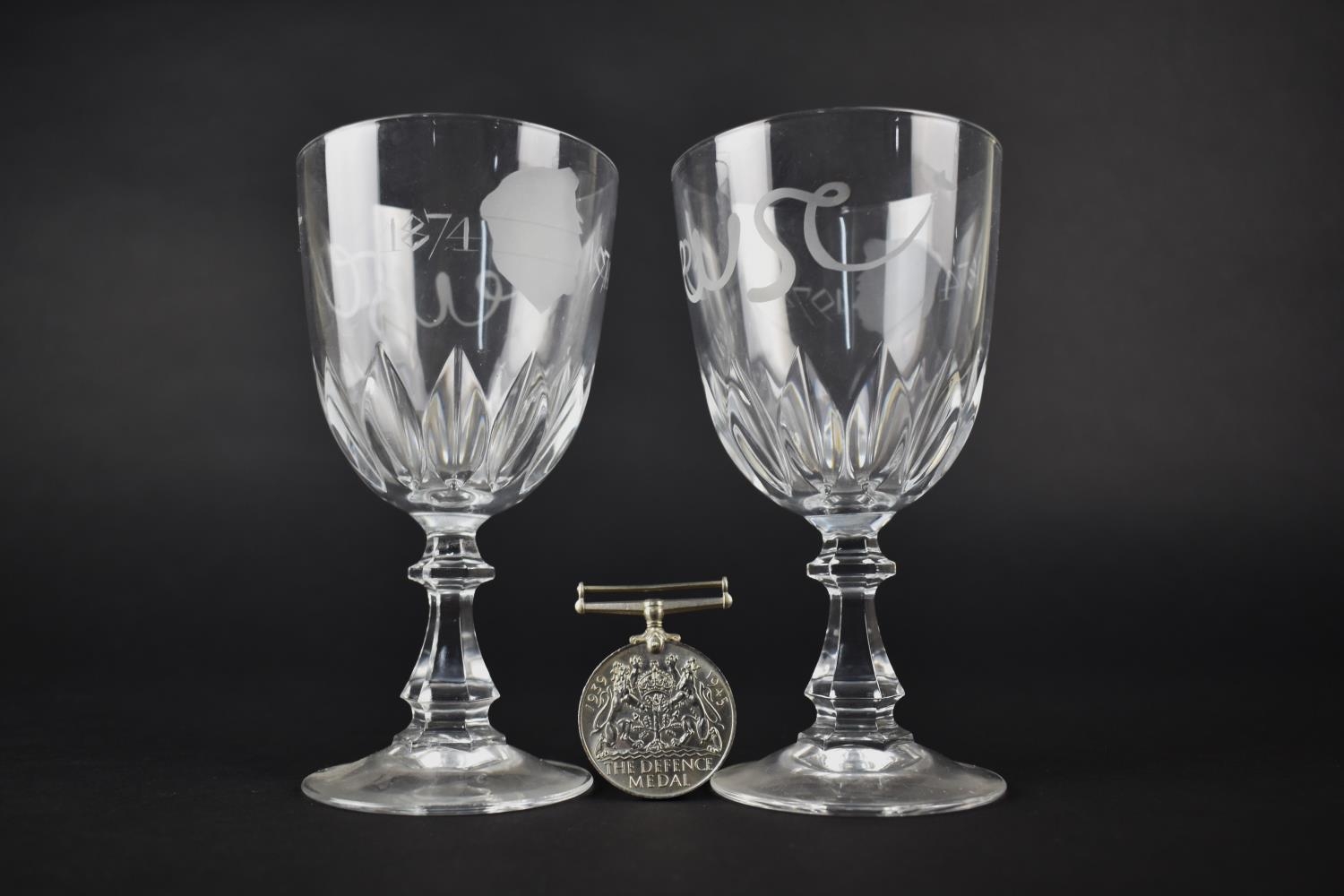 Two Limited Hand Engraved Glasses for The Churchill Centenary - 1874-1974, Together with a 1939-1945 - Image 5 of 5