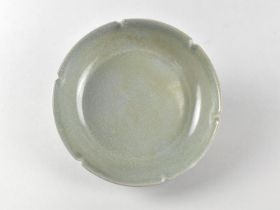 A Celadon Brush Washer Dish, Three Spur Marks to Base, 14.5cm