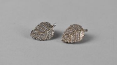 A Pair of Silver Clip on Earring in the Form of Leaves