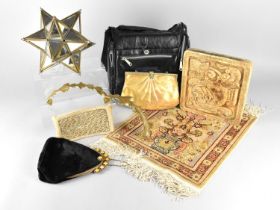 A Collection of Various Items to Comprise Mirrored Star, Small Carpet, Carved Wooden Board, Ladies