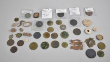 A Collection of Various Coins, Buttons Etc, Found By Metal Detectorist