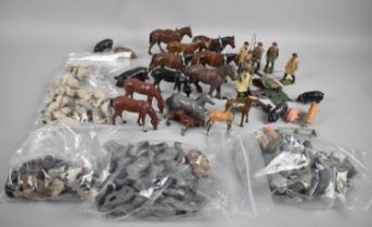 A Collection of Various Metal Britains and Other Farm Animals and Figures