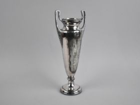 An Early/Mid 20th Century Silver Plated Two Handled Vase, 29cms High