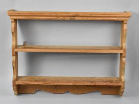 A Modern Pine Three Shelf Unit, 68cms Wide