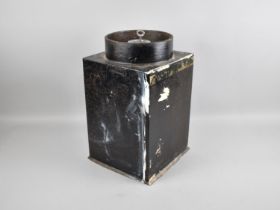 A Mid 20th Century Floor Safe with Key, 22.5cms Square and 37cms High