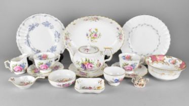 A Collection of Various Ceramics to Comprise Royal Crown Derby Posies Dishes, Strainer, Miniature