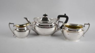A Silver Plated Britannia Metal Three Piece Tea Service