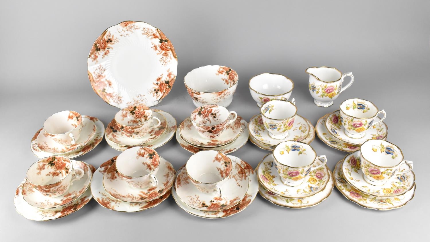 An Edwardian Balmoral China R&D Tea Set Together with a Royal Albert Floral Tea Set