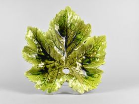 A Bretby Majolica Leaf Dish, with Impressed Marks to Base and Rd No. 295659, 26cm wide
