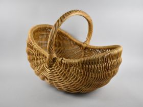 A Modern Wicker Basket, 51cms Long