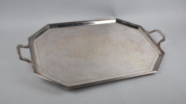 An Edwardian Silver Plated Two Handled Drinks Tray, 60cms by 36.5cms