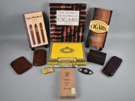 A Collection of Various Cigar Ephemera to include Four Corifeos Sumatra Cigars, Cutter, Books,