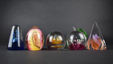 Five Various Caithness Paperweights to Comprise Nova, Cinderella, Caliph, Windfall and Pyramid