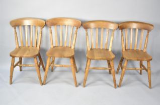A Set of Four Kitchen Dining Chairs