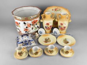 A Collection of Various Ceramics to Comprise Large Losol Ware Keeling & Co. Planter Decorated with