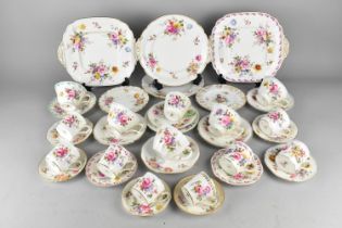 A Collection of Various Royal Crown Derby Derby Posies China to Comprise Tea Cups and Saucers,