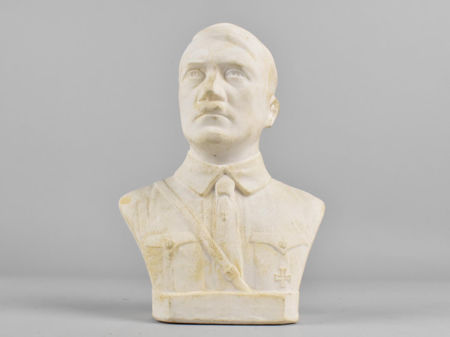 A Cast Reconstituted Stone Bust of Hitler, 17cms High - Image 2 of 3