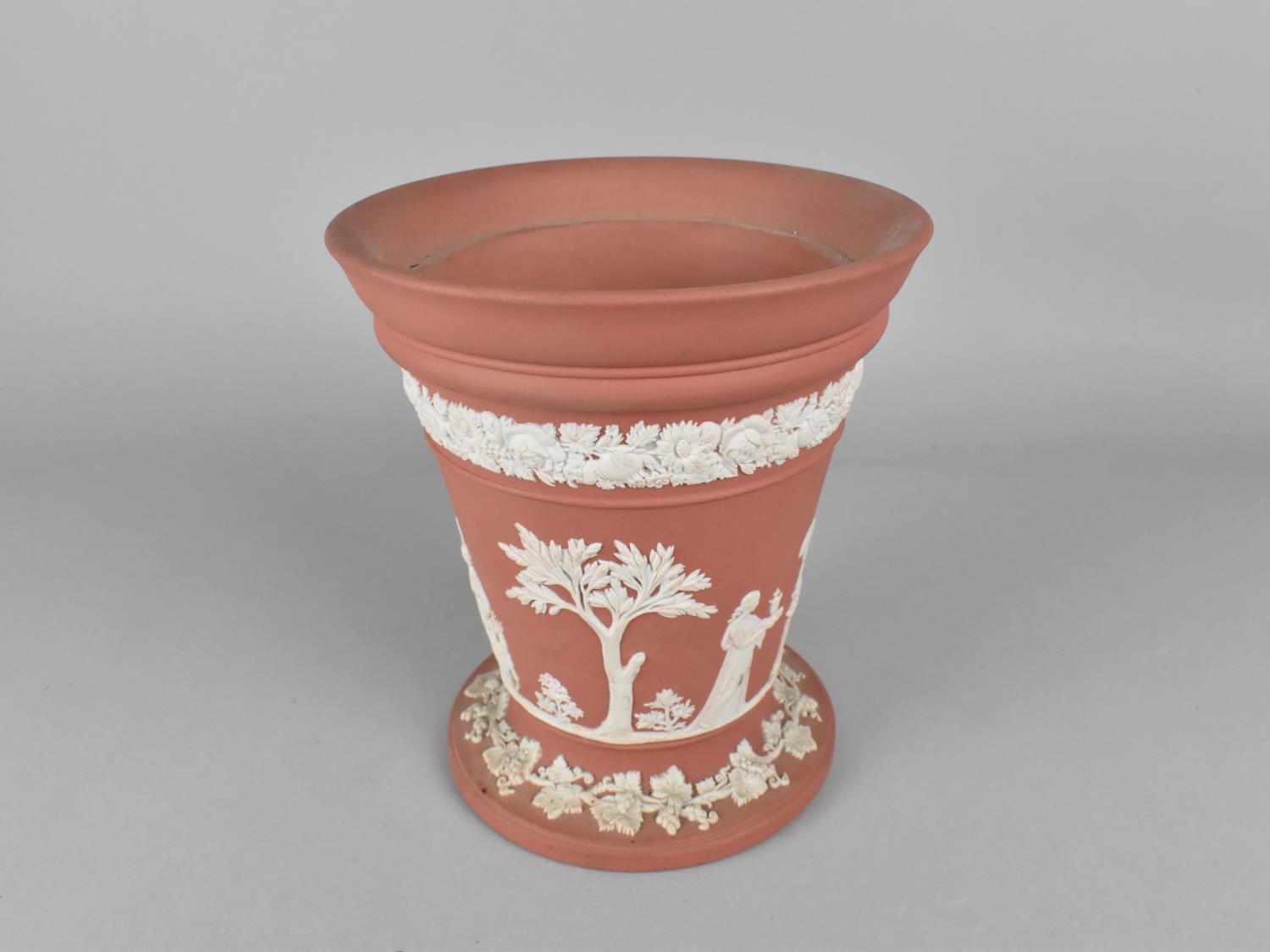 A Large Pink Wedgwood Jasperware Vase, 17cm high - Image 2 of 2
