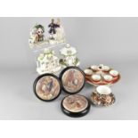 A Collection of Ceramics to Comprise Royal Crown Derby Imari Cup and Saucer, Porcelain Egg Cup Stand