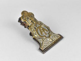 A Late 19th Century Pressed Brass Letter Clip, Monogrammed AI, 13cms Long