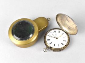 A Silver Cased Full Hunter Pocket Watch, Missing Glass and In Need of Attention, Together with a
