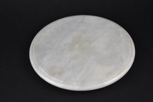 A Modern Polished Stone Lazy Susan, 30cms Diameter