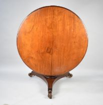 A Late Victorian Snap Top Mahogany Breakfast or Loo Table, 120cms Diameter