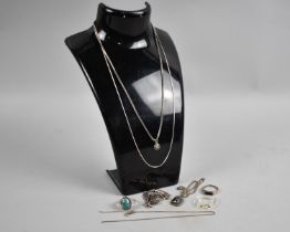 A Collection of Silver and White Metal Mounted Jewellery to include Turquoise and Onyx Mounted