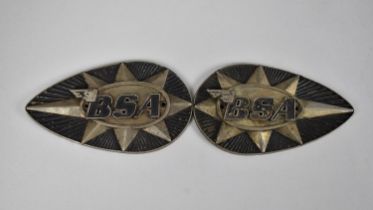Two Vintage BSA Badges from a BSA Motorcycle Fuel Tank