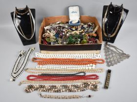 A Box Containing Large Quantity of Various Costume Jewellery