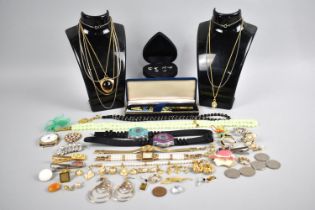 A Vintage Jewellery Box Containing various Vintage Costume Jewellery