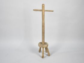 A Vintage Wooden Dolly Peg, Missing One Leg, 91cms High