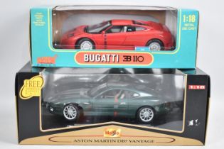 A Boxed Maisto Aston Martin DB7 Vantage and a Boxed Anson Bugatti