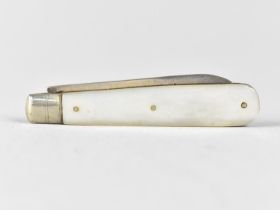 A Silver Bladed and Mother of Pearl Handled Fruit Knife