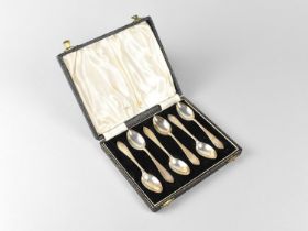 A Cased Set of Six Silver Teaspoons by P M & Co, Birmingham Hallmark