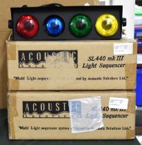 A Pair of Acoustic Solutions SL440 Mark III Light Sequencer Lights (Untested)