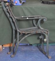 A Pair of Cast Iron Garden Bench Ends