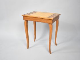 A Small Italian Inlaid Jewellery Table with Chequerboard Inlaid Top, 37cms Wide