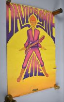 A Vintage David Bowie/Ziggy Stardust Live Promotional Poster, Used for Dates on the Ziggy Stardust