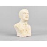 A Cast Reconstituted Stone Bust of Hitler, 17cms High