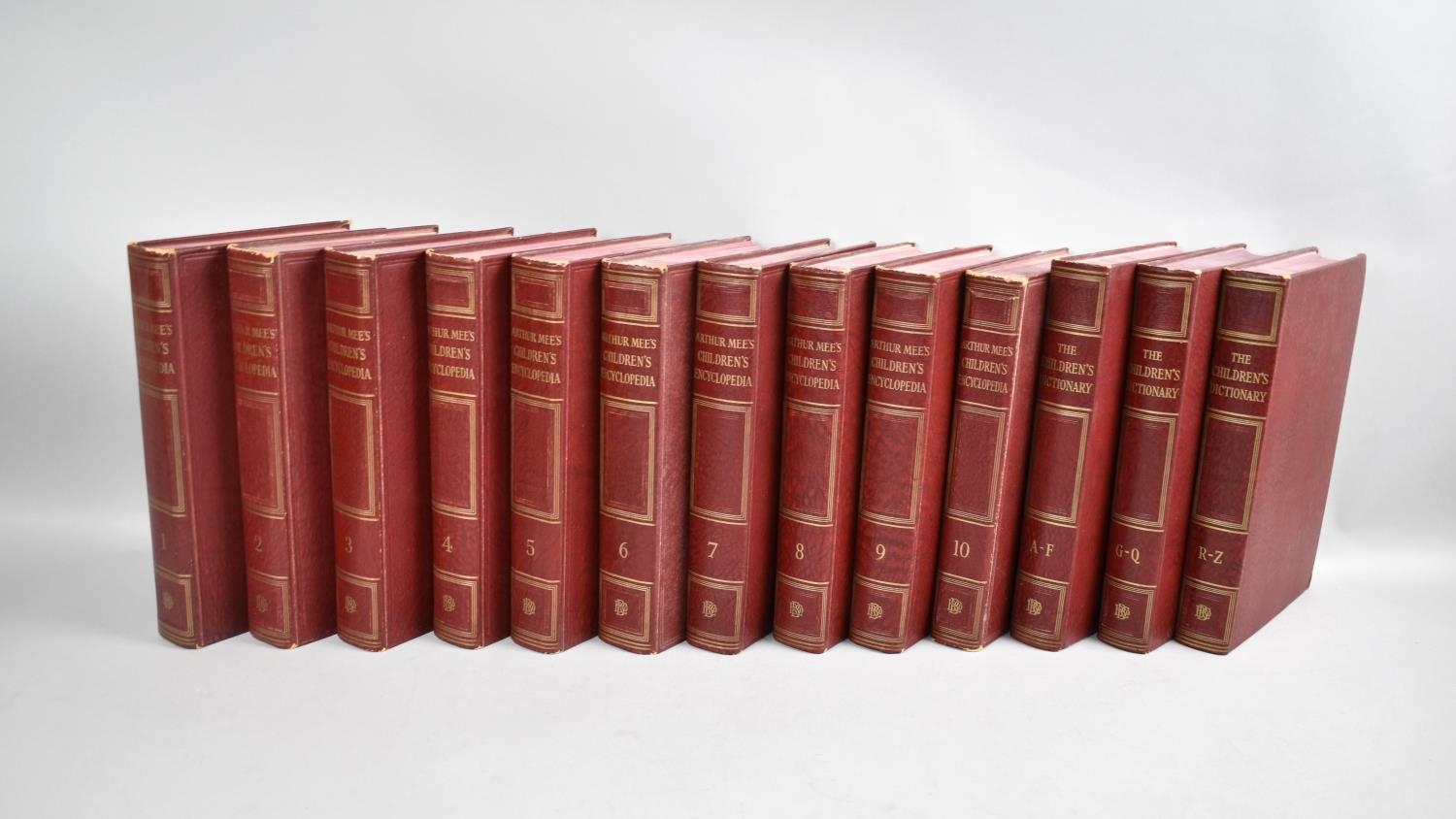 A Set of 10 Volumes Arthur Mee's Children's Encyclopedia together with Three Dictionary Volumes