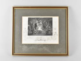 A Framed Print of an Engraving, The Death of Lord Nelson After AW Devis, Engraved by J Rogers,