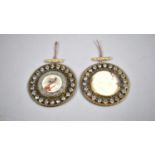 A Pair of Early 20th Century Hanging Jewelled Frames with Suspension T-Bar Supports, 5.75cms