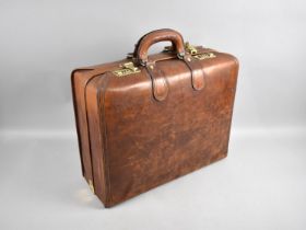 A Late 20th Century Leather Fitted Briefcase with Combination Lock