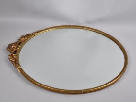 A Mid 20th Century Circular Gilt Framed Wall Mirror, 44.5cms Diameter