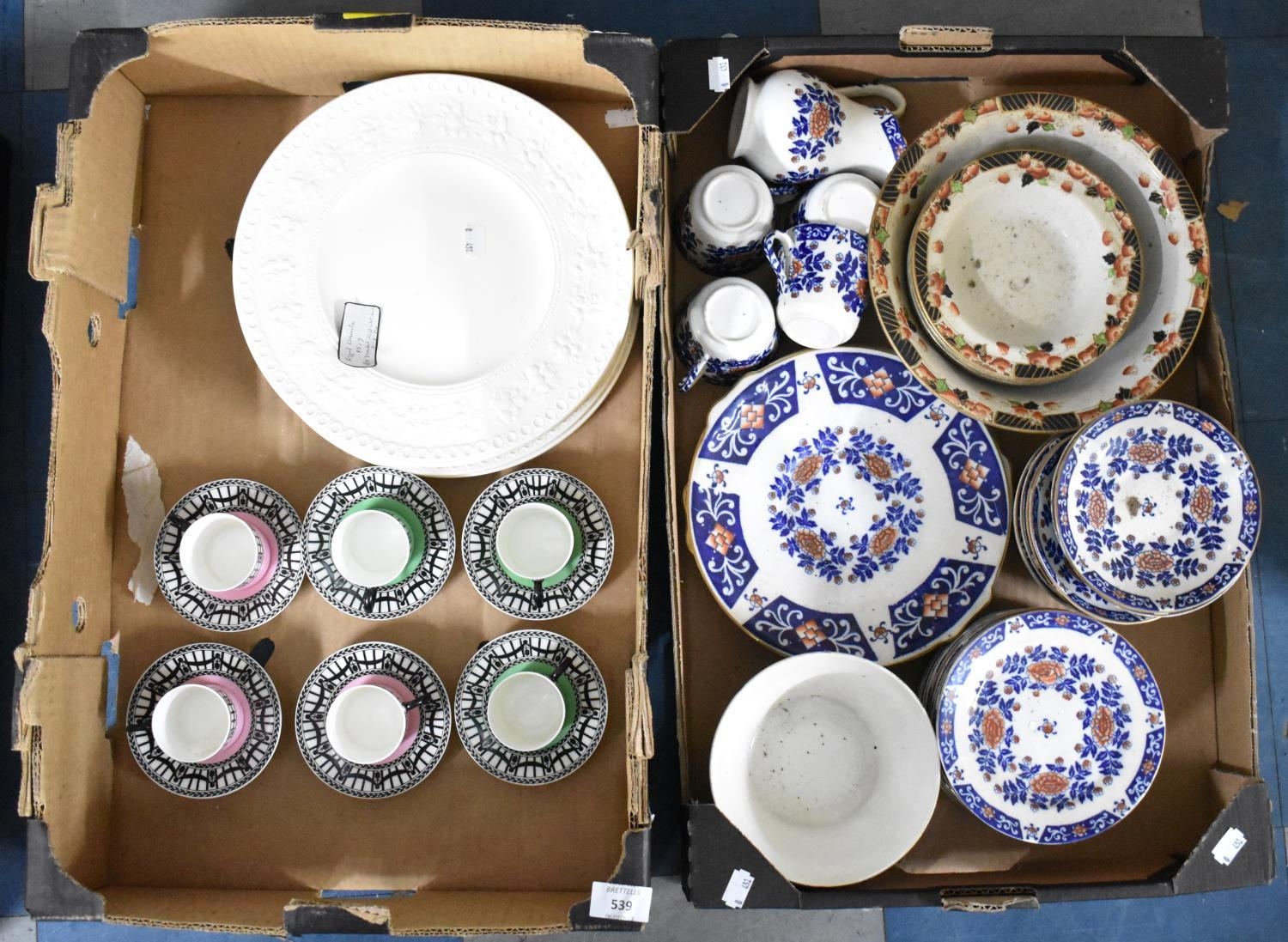 A Collection of Various Ceramics to include Six Royal Worcester Coffee Cans and Saucers with Black