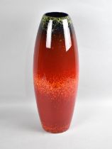 A Vintage/Retro Mid 20th Century West German Red Glazed Vase, 51cms High