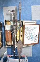 A Collection of Various Treen and Other items to include African Paddle/Spear, Pictures and